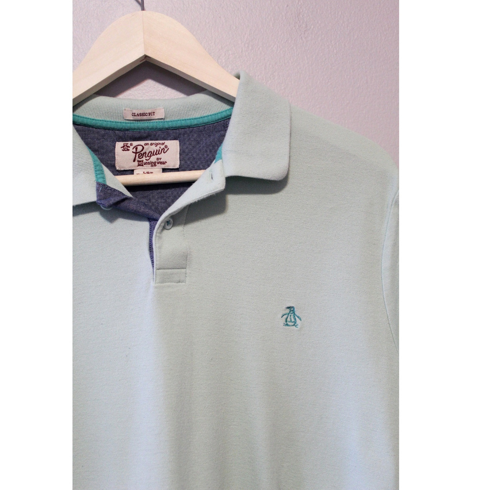 5 For $25  Munsingwear Polo Shirt Men Mint Green